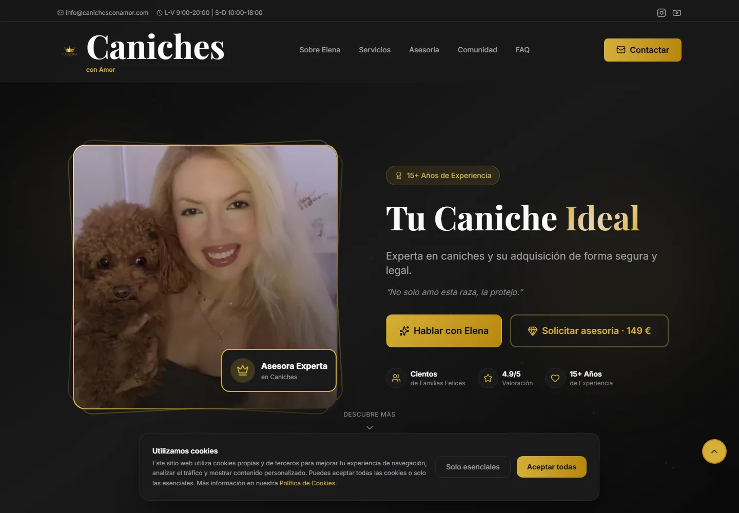 Captura de Caniches con Amor en escritorio