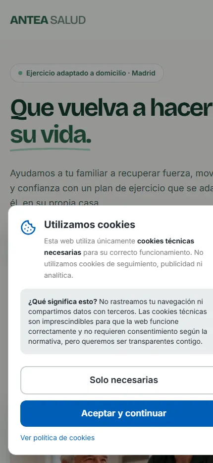 Captura de Antea Salud en móvil